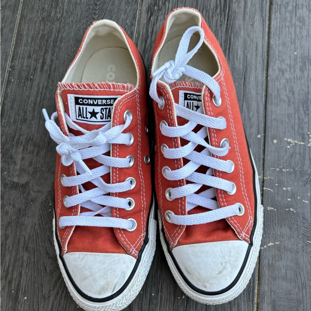 Converse White and Pink Sneakers